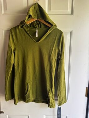 Blue Canoe Organic Cotton / Bamboo Hooded Plush Pullover - Green - Small - NWT
